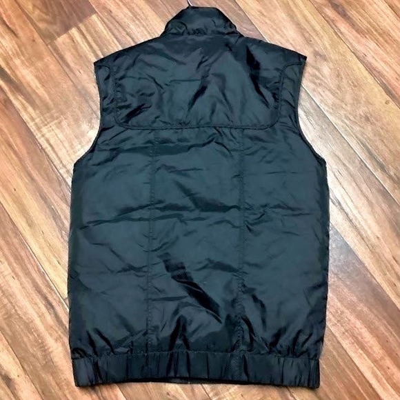 Joe's Jeans Black Puffer Vest, Sleeveless Jacket Plaid Lined Snap Button Utility - Picture 2 of 10